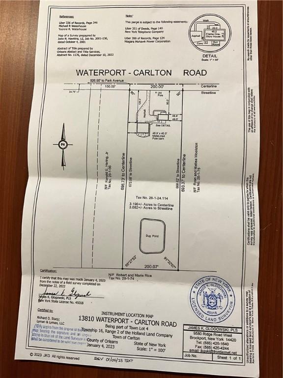 13810 Waterport Carlton Rd, Carlton, NY 14411 - view of a document