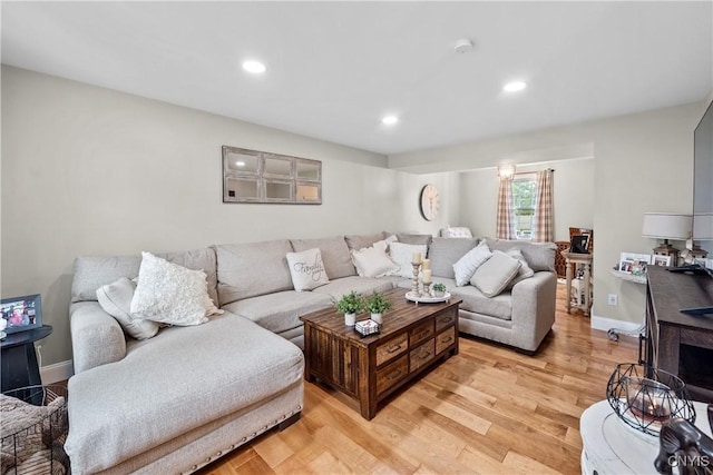 150 E Hawthorne Way, Sullivan, NY 13037 - living room featuring light wood-type flooring and recessed lighting