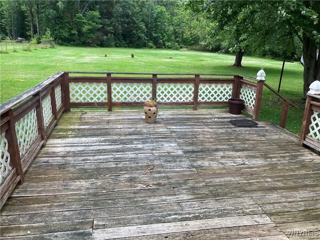1300 Cain Rd, Porter, NY 14174 - wooden deck with a yard
