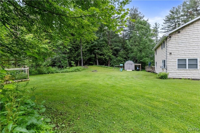 10327 Wolcott Hill Rd, Camden, NY 13316 - view of green lawn with a storage shed