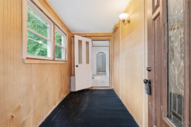 364 S 6th St, Fulton, NY 13069 - corridor featuring wood walls and arched walkways
