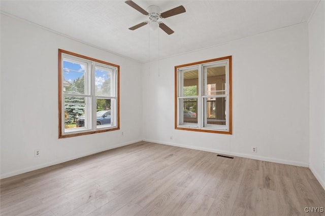364 S 6th St, Fulton, NY 13069 - empty room featuring light wood-style flooring and ceiling fan