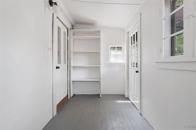 364 S 6th St, Fulton, NY 13069 - hallway featuring hardwood / wood-style flooring and lofted ceiling