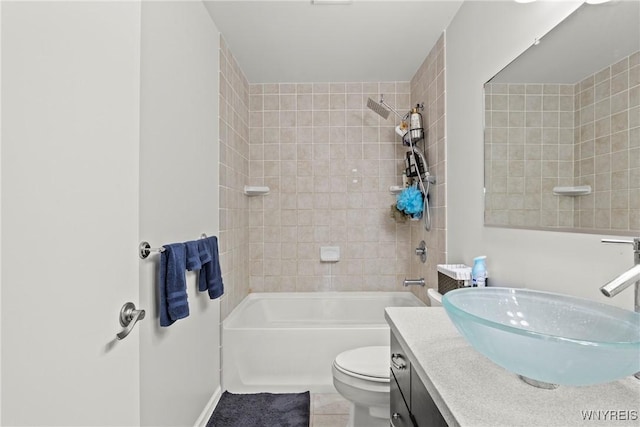 75B Foxberry Dr, Amherst, NY 14068 - bathroom featuring shower / bathtub combination, vanity, and tile patterned floors
