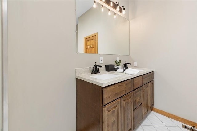 4925 Bentbrook Dr, Manlius, NY 13104 - bathroom with double vanity and tile patterned flooring