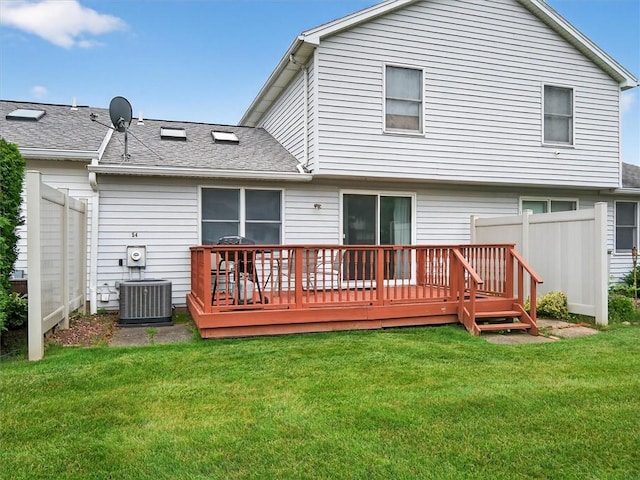 54 Flower Dale Cir, Greece, NY 14626 - rear view of house with a wooden deck