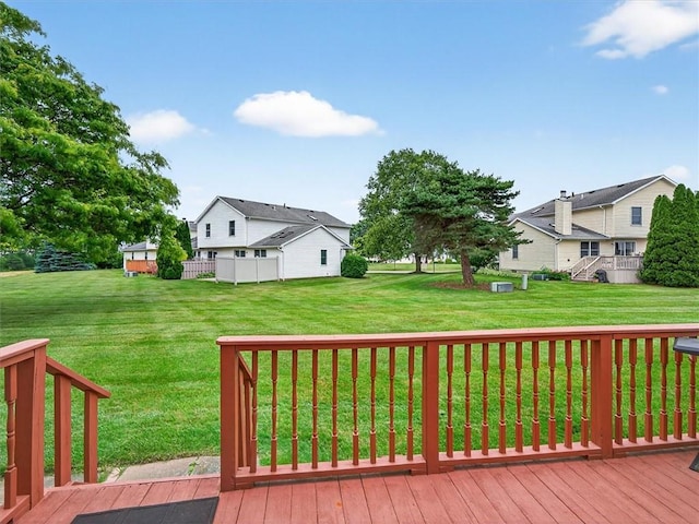 54 Flower Dale Cir, Greece, NY 14626 - wooden deck with a yard and a residential view