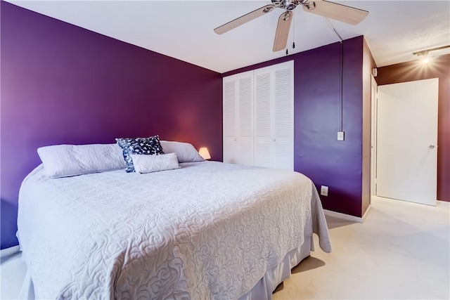 1400 E Ave Unit Un609, Rochester, NY 14610 - carpeted bedroom featuring ceiling fan