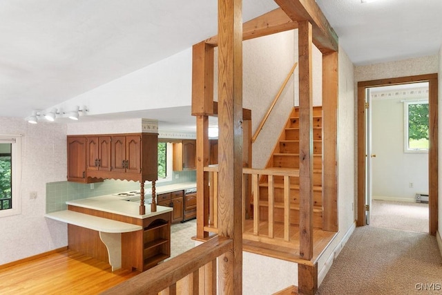 2361 E Hill Rd, Preble, NY 13077 - stairs with baseboards and a baseboard heating unit