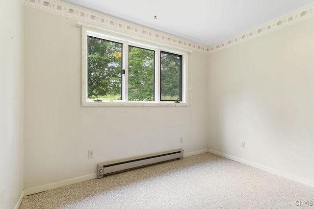 2361 E Hill Rd, Preble, NY 13077 - unfurnished room featuring baseboard heating and carpet flooring