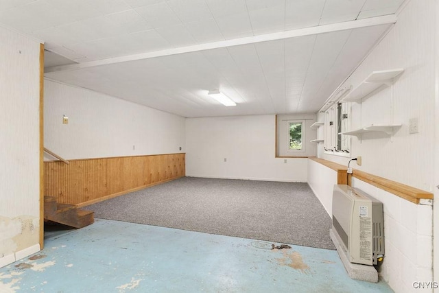 2361 E Hill Rd, Preble, NY 13077 - below grade area featuring wooden walls and heating unit
