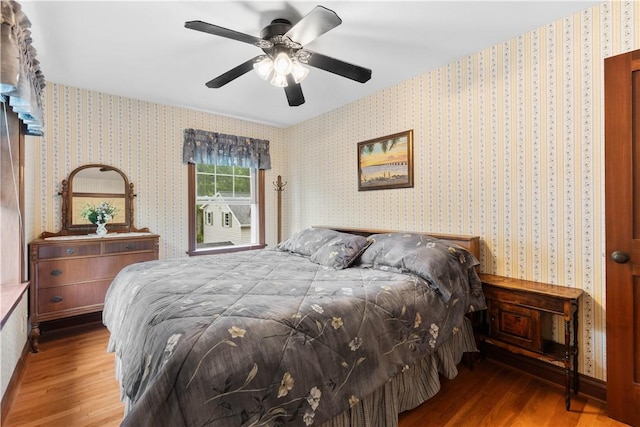 5107 County Road 36, Richmond, NY 14471 - bedroom with wood finished floors and ceiling fan