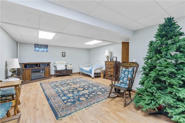 5107 County Road 36, Richmond, NY 14471 - living room featuring a paneled ceiling and wood finished floors
