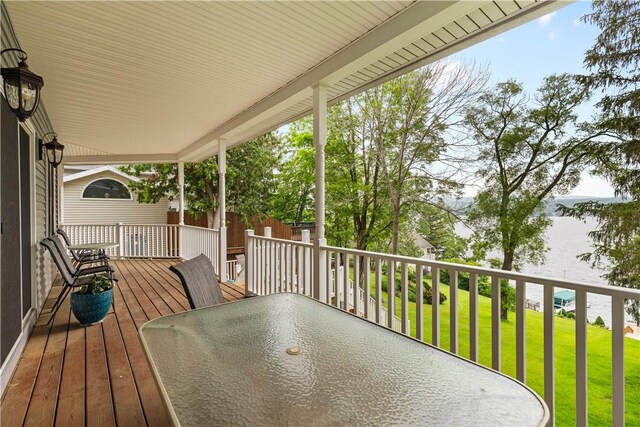 5107 County Road 36, Richmond, NY 14471 - deck with a lawn
