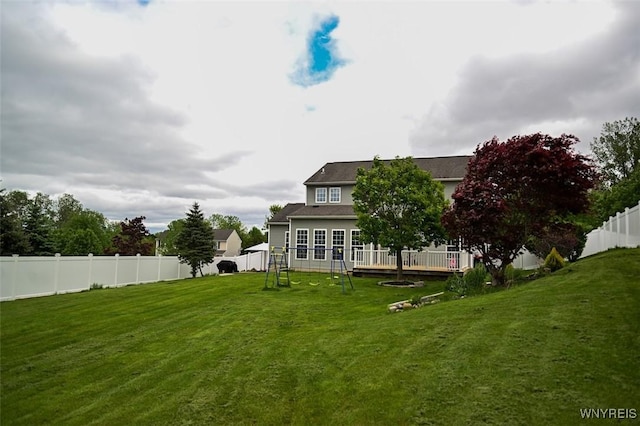 107 Naymik Dr, Sullivan, NY 13037 - rear view of property with a deck and a fenced backyard