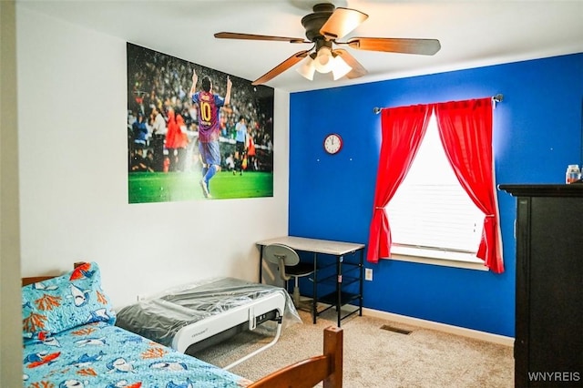 107 Naymik Dr, Sullivan, NY 13037 - bedroom with carpet flooring and a ceiling fan