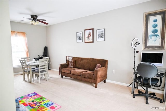 107 Naymik Dr, Sullivan, NY 13037 - office with light carpet and ceiling fan