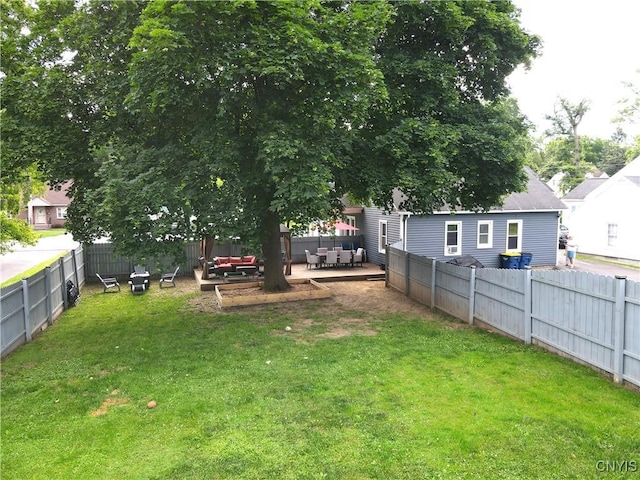 218 S Terry Rd, Geddes, NY 13219 - fenced backyard with a patio area