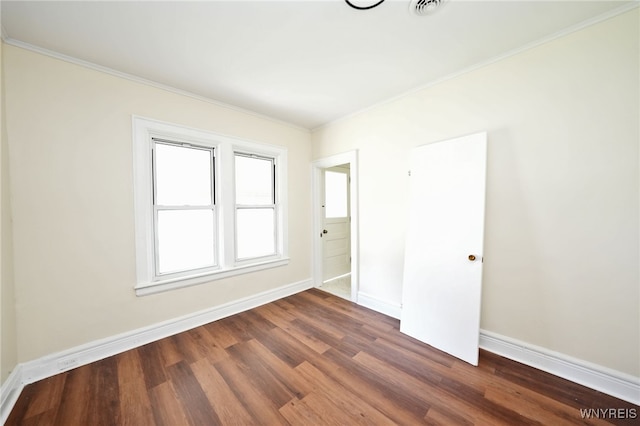 50 Avery Pl, Cheektowaga, NY 14225 - unfurnished bedroom featuring dark wood-style flooring and crown molding