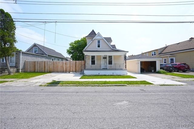 50 Avery Pl, Cheektowaga, NY 14225 - view of front facade with a porch and an outbuilding