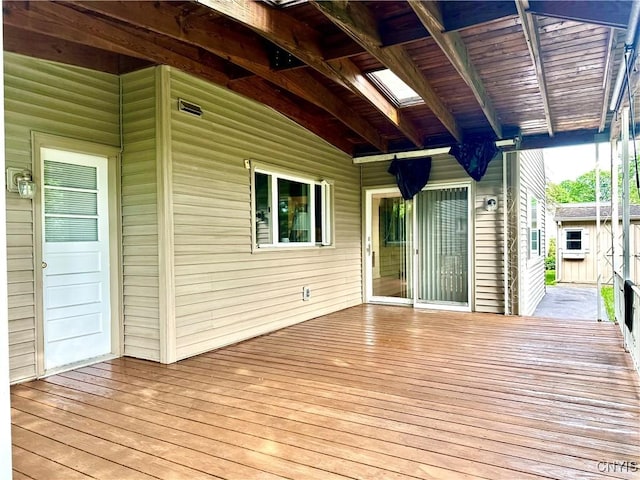 1000 Sherman Dr, Utica, NY 13501 - view of wooden terrace