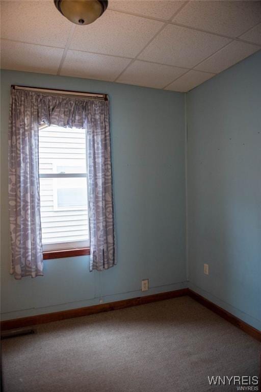 150 Weiss St, Buffalo, NY 14206 - unfurnished room featuring carpet and a paneled ceiling