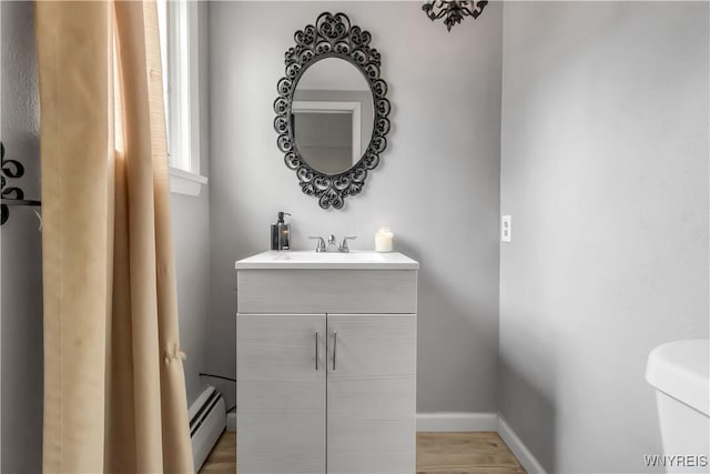 2503 Parkview Dr, Niagara Falls, NY 14305 - bathroom with a baseboard radiator and vanity