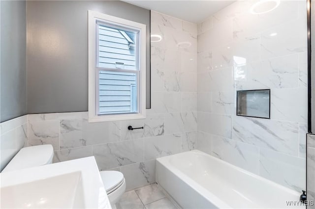 192 Culver Rd, Buffalo, NY 14220 - bathroom with tile walls and healthy amount of natural light