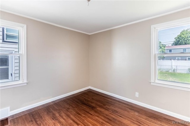 192 Culver Rd, Buffalo, NY 14220 - spare room with dark wood-style flooring and crown molding