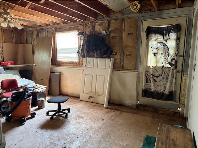 205 Darla Dr, Clarkson, NY 14420 - miscellaneous room featuring a ceiling fan