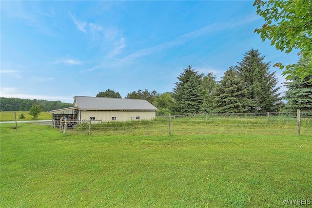 6557 Boberg Rd, Ashford, NY 14171 - view of yard with a pole building, an outbuilding, and a rural view