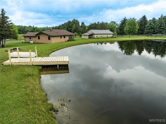 6557 Boberg Rd, Ashford, NY 14171 - dock with a water view and a yard