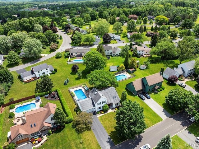 109 Hunt Valley Rd, Oneida-Inside, NY 13421 - aerial perspective of suburban area with a pool