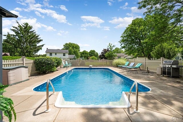109 Hunt Valley Rd, Oneida-Inside, NY 13421 - view of pool with a patio, a fenced backyard, and area for grilling
