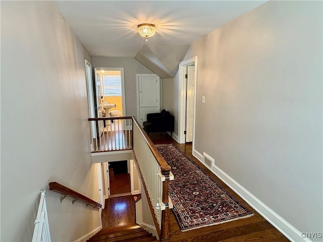308 Haddonfield Dr, Dewitt, NY 13214 - stairway with wood finished floors and baseboards