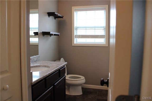 4745 Lynnville, Clay, NY 13041 - half bath with healthy amount of natural light, vanity, and tile patterned floors