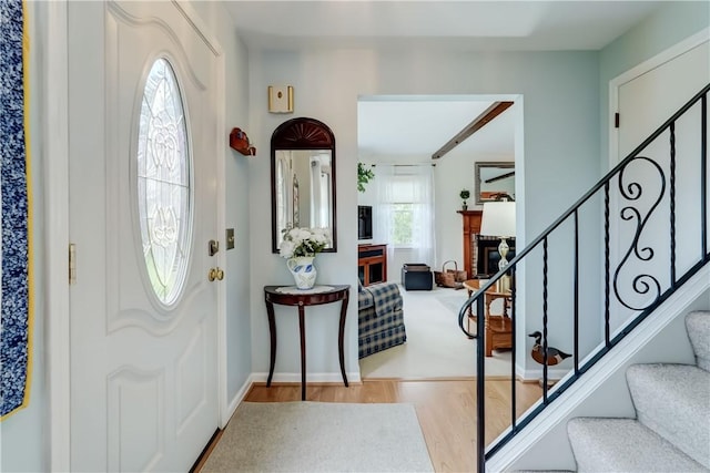 921 Wayneport Rd, Macedon, NY 14502 - foyer entrance with stairs and wood finished floors