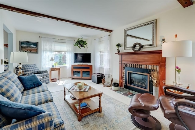 921 Wayneport Rd, Macedon, NY 14502 - carpeted living area with a fireplace with flush hearth