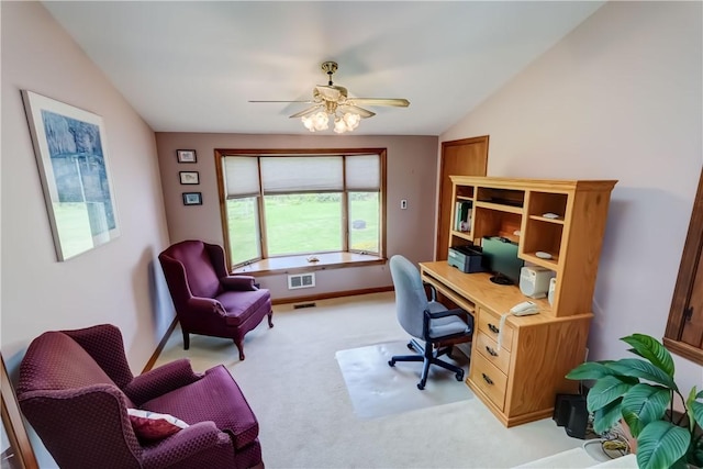921 Wayneport Rd, Macedon, NY 14502 - office with light carpet and ceiling fan