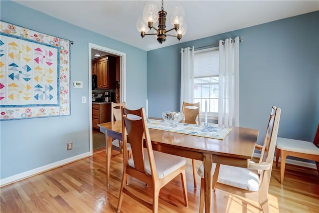 921 Wayneport Rd, Macedon, NY 14502 - dining area with a chandelier and light wood-style flooring
