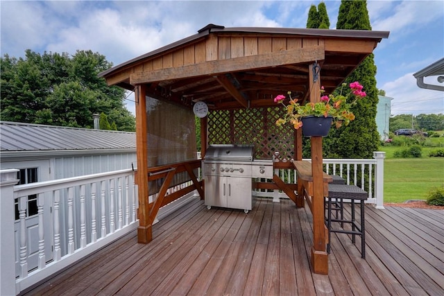 921 Wayneport Rd, Macedon, NY 14502 - wooden deck featuring area for grilling and a yard