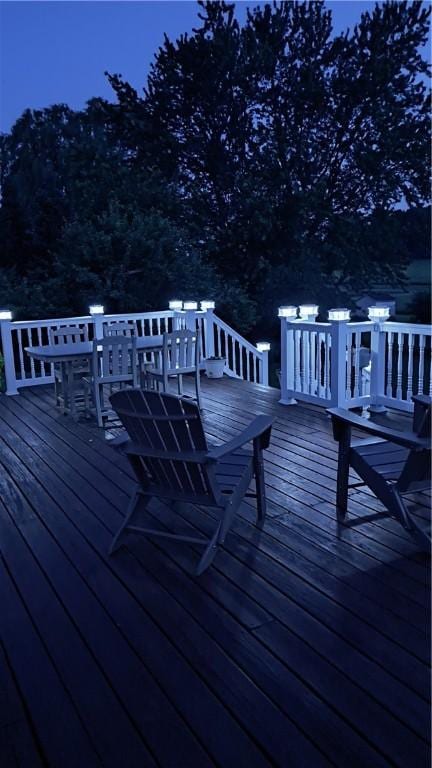 921 Wayneport Rd, Macedon, NY 14502 - wooden terrace featuring outdoor dining space