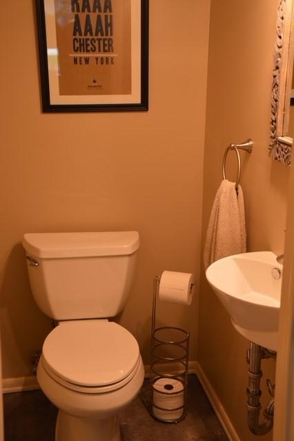 57 Timberline Dr, Penfield, NY 14526 - half bath featuring baseboards