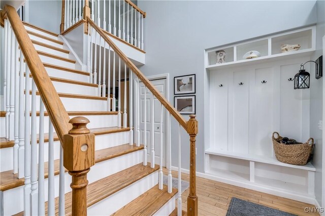 33039 County Route 22, Antwerp, NY 13691 - mudroom featuring hardwood / wood-style floors and baseboards