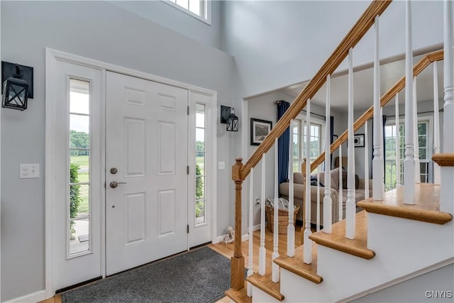 33039 County Route 22, Antwerp, NY 13691 - entrance foyer featuring stairway and wood finished floors