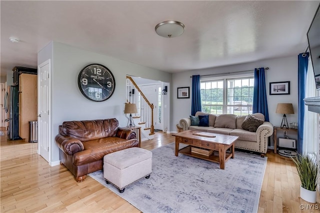 33039 County Route 22, Antwerp, NY 13691 - living area with light wood finished floors and stairs