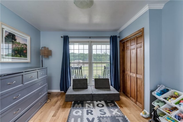 33039 County Route 22, Antwerp, NY 13691 - sitting room featuring light wood-style floors and ornamental molding
