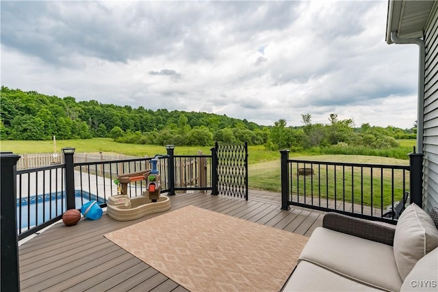 33039 County Route 22, Antwerp, NY 13691 - wooden deck with a wooded view