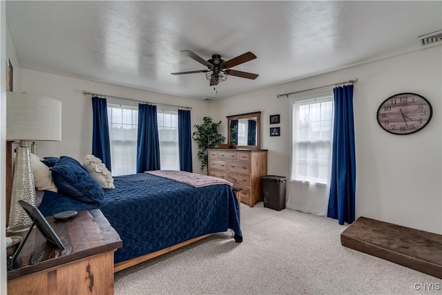 33039 County Route 22, Antwerp, NY 13691 - bedroom featuring light colored carpet, multiple windows, and a ceiling fan