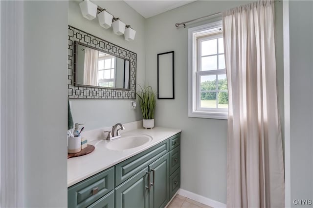 33039 County Route 22, Antwerp, NY 13691 - bathroom with plenty of natural light, vanity, and tile patterned flooring